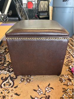 Faux leather storage box