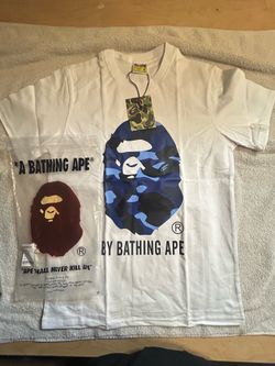 Bape White Navy Blue T-Shirt