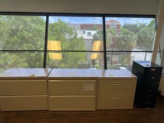 4 file cabinets
