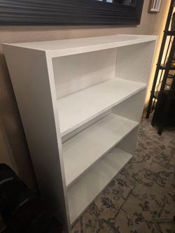 White 3-Shelf Bookcase
