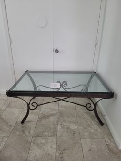 Coffee Table metal glass top