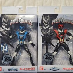 The Power Rangers Space Legacy Collection Limited Edition 6.5 Inch Psycho Red  and Blue Rangers