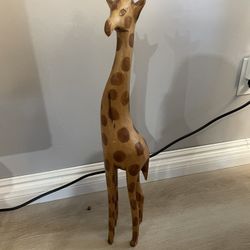 Wooden Giraffe House Ornament