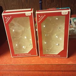 New 8 glass ornaments $5 bucks each $10 bucks for both pick up only firm price  pick up only 865 Ellsworth avenue right off of East Livingston avenue 