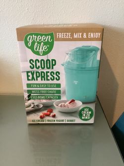 GreenLife Scoop Express Ice Cream, Frozen Yogurt, Sorbet, 1.5 Qt - Turquoise 