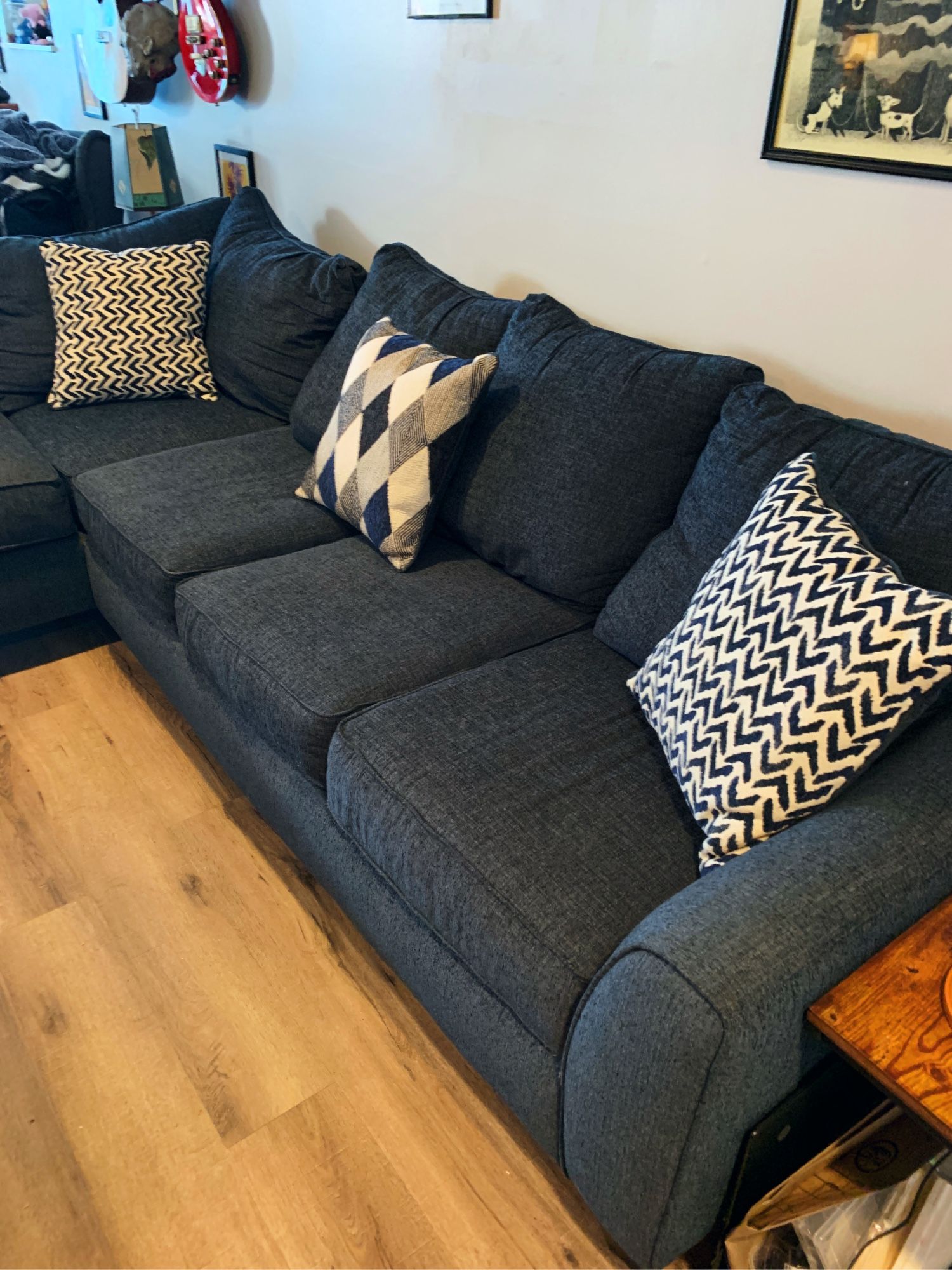 Blue Sectional Sofa (Right Arm Facing) for Sale in Warwick, RI OfferUp
