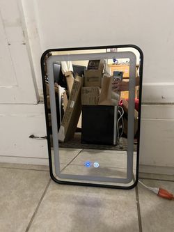 Lighted Bathroom Mirror 15” Wide – LED, Wall Mount, Hardware Included