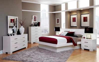 Queen bed frame Jessica coaster luxury modern bed frame
