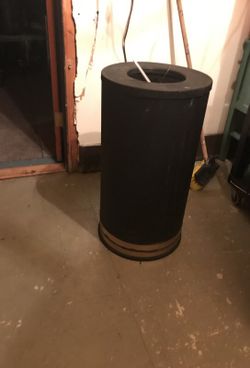 cylindrical black container