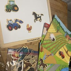 Magnetic farm play imaginative toy board