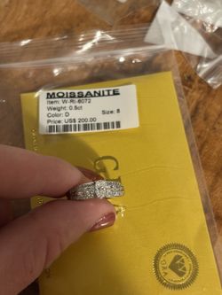 White GOLD FILLED MOISSANITE DIAMOND RING