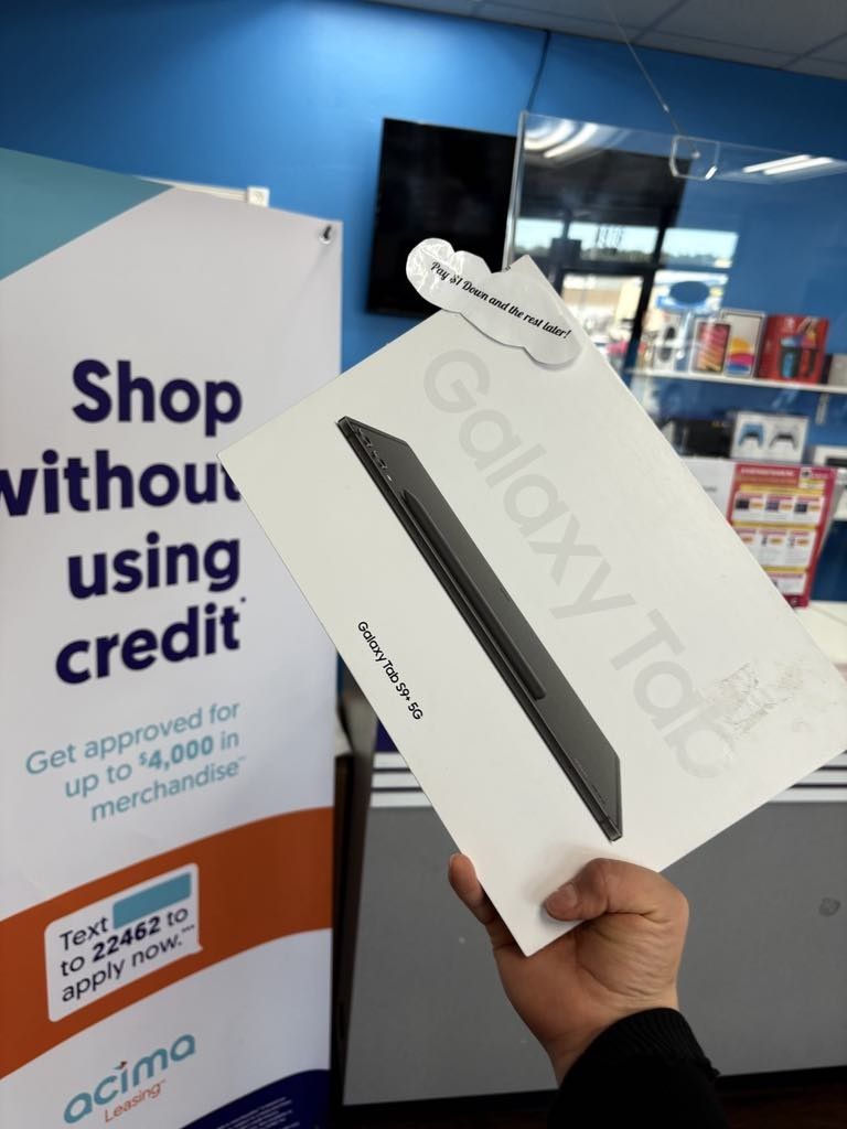 Samsung Galaxy Tab S9 Plus Tablet - $1 To Take it Home same Day and Pay the Rest later!