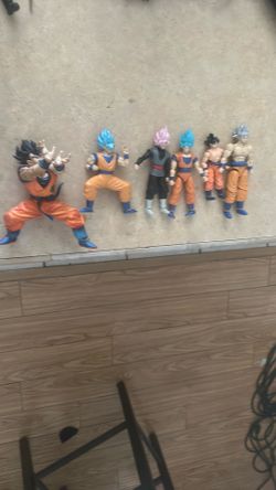 Dragon Ball Figure Lot – 6 Goku & Goku Black Figures
