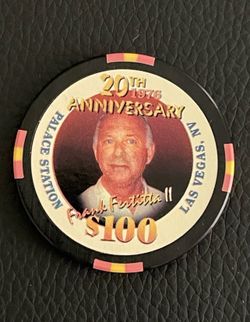1996 Palace Station Hotel Casino 20th Anniversary Gaming Chip Uncirculated