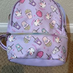 Girls mini Backpack 10” Unicorn, Popcorn and Drink 