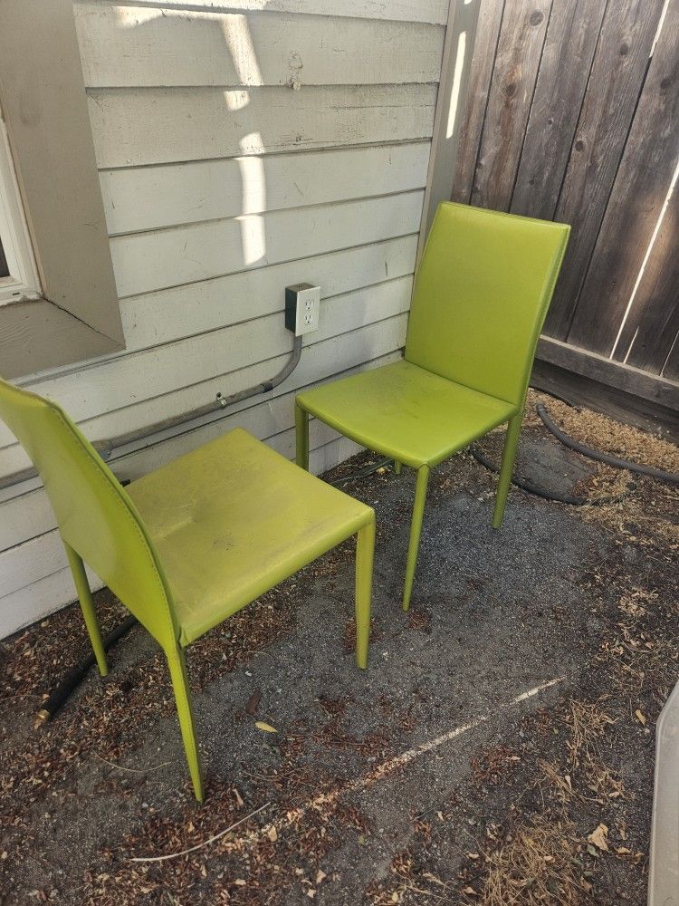 2 Green Chairs