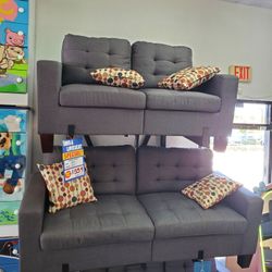 New Gray 2 Piece Sofa 🛋 & Love Seat Set Special 