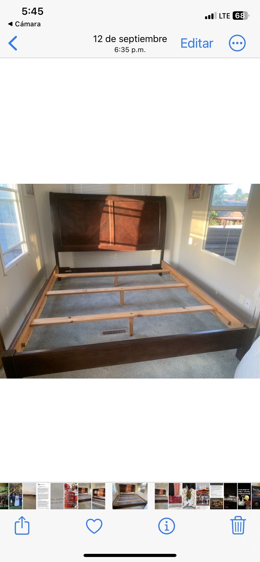 Free Cal king bed frame