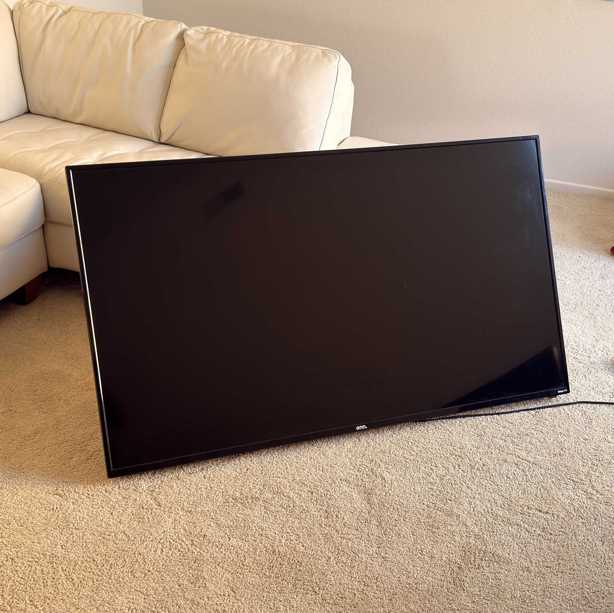 Onn Roku TV 58” LED TV with wall mount