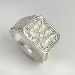Solid 925 Sterling Silver Poseidon Trident Ring Size 10 Greek Mythology