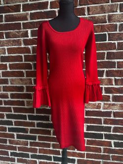 Womens Red Sweater Dress