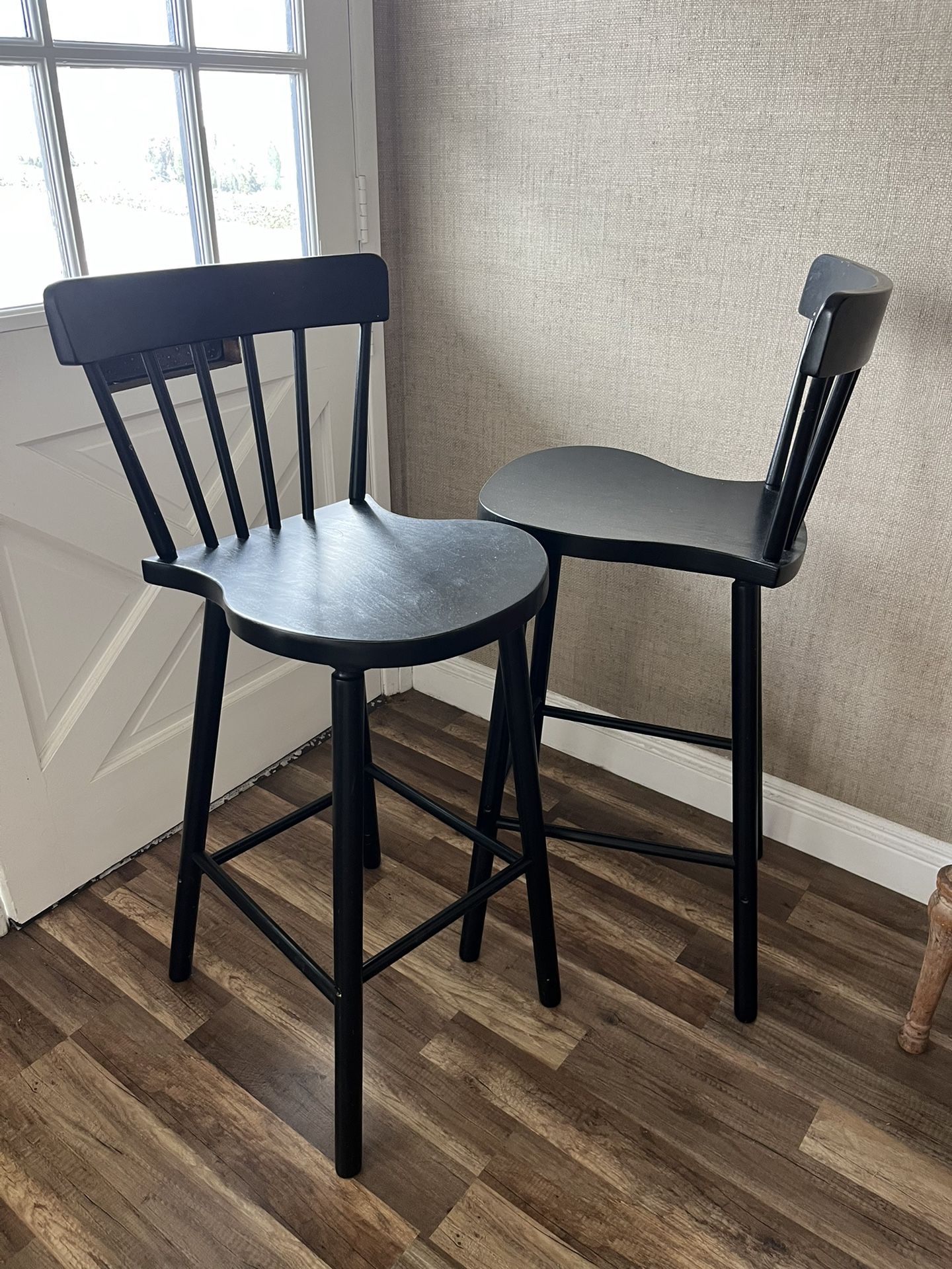X2 Black Norraryd IKEA bar Stools