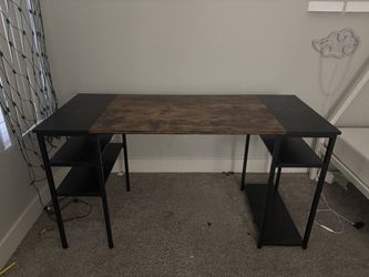 MOVING SALE! Study / Computer Desk with Storage Shelves – $30