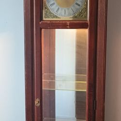 Vintage Howard Miller Grandfather Clock with Curio Cabinet Display
