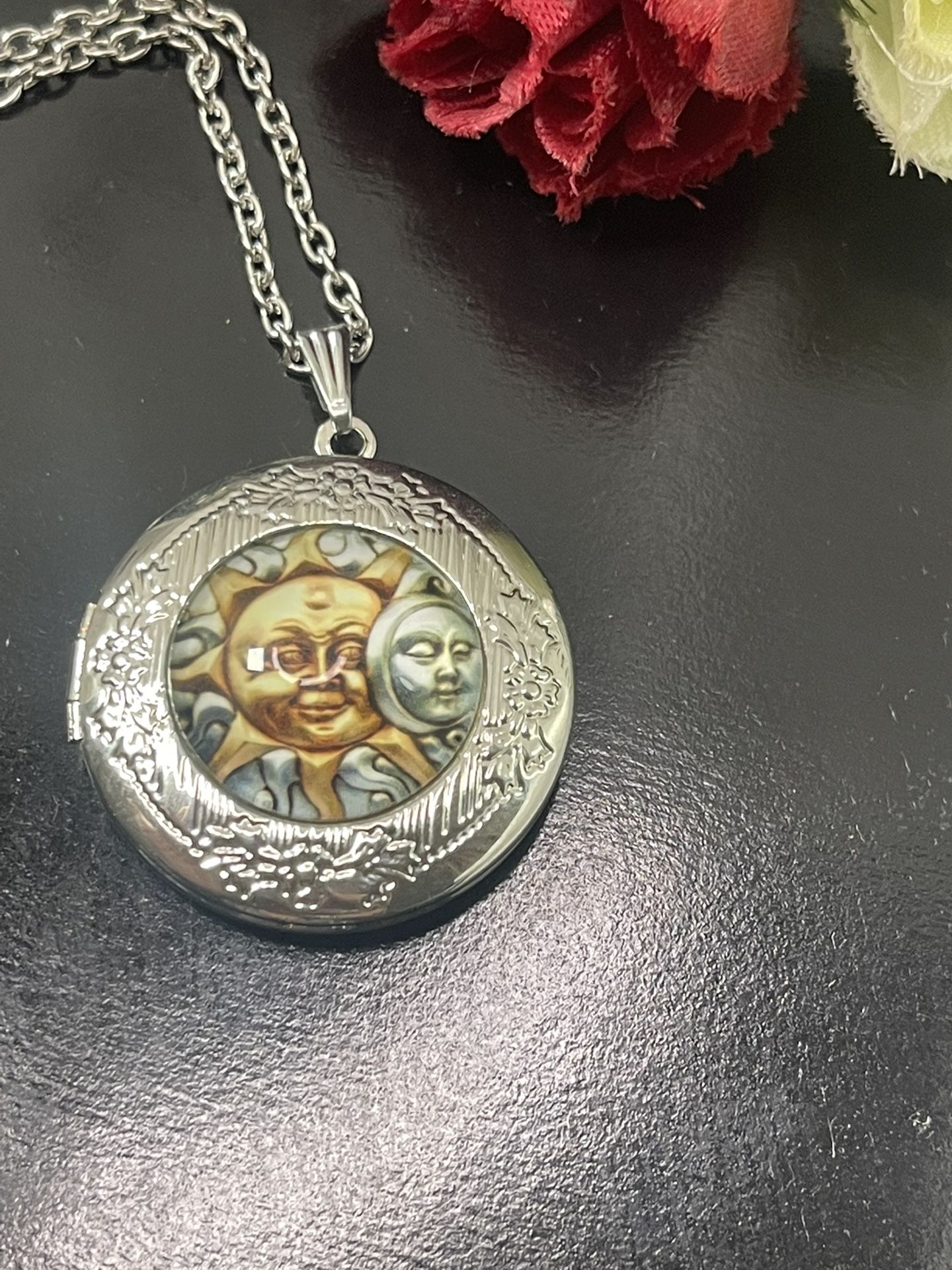 Sun Moon Pendant Locket 