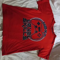 Red Next Level Skills Gaming Graphic T-Shirt