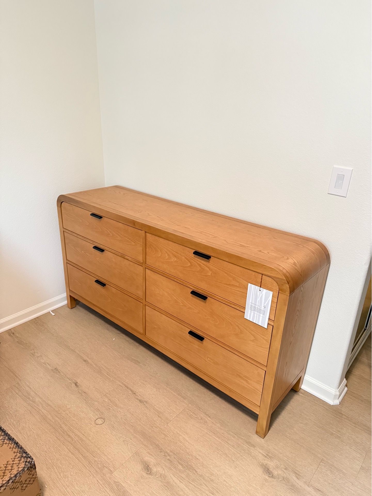New natural oak dresser 6 drawe, modern natural oak wooden dresser with ...
