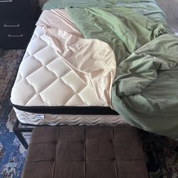 Full Size Bed Frame + Mattress (Molbius Hybrid) – Only 4 Months Old