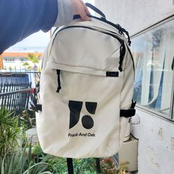 Dutch White Multipocket Backpack + Matching Cooler Bag   (Made From Recycled Plastic Bottles)