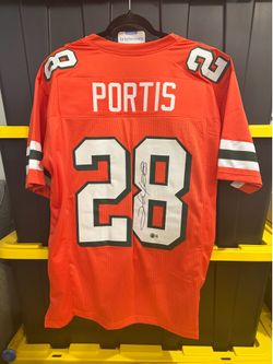 Clinton Portis Signed Miami Hurricanes Custom Jersey