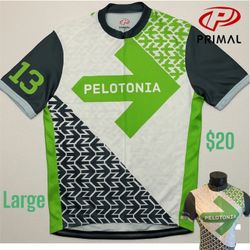 Primal Pelotonia Cycling Jersey, Men Size Large  “One Goal End Cancer” 