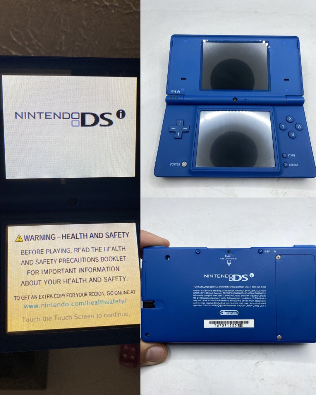 Nintendo DSi matte blue Royal Blue Handheld Console Tested Authentic USA