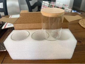 Set of three 6 oz. Storage Jars for Bathroom etc.