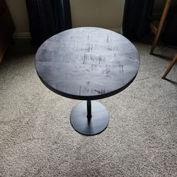 Sundance Catalog Black Wood/Metal Side Table