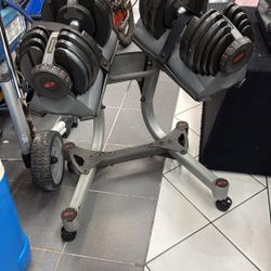 Bow Flex Bowflex SelectTech Adjustable Dumbbells 5-52.5lbs With Stand! 