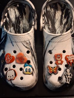 3 pairs size 8 crocs