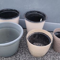 planters with self watering units in each Pot all 5 for $12. 