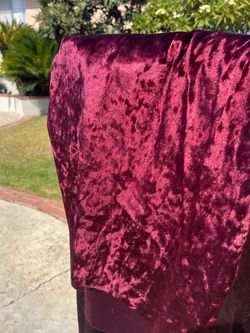 Wine-colored Crushed Velvet