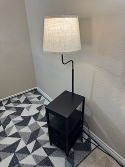 Nightstand End Table with Lamp