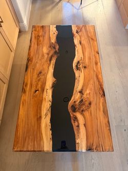Black Resin Handmade Coffee Table