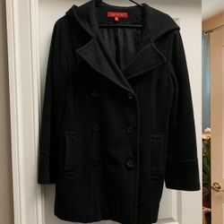 Anne Klein Ladies Wool Pea Coat W/Hood