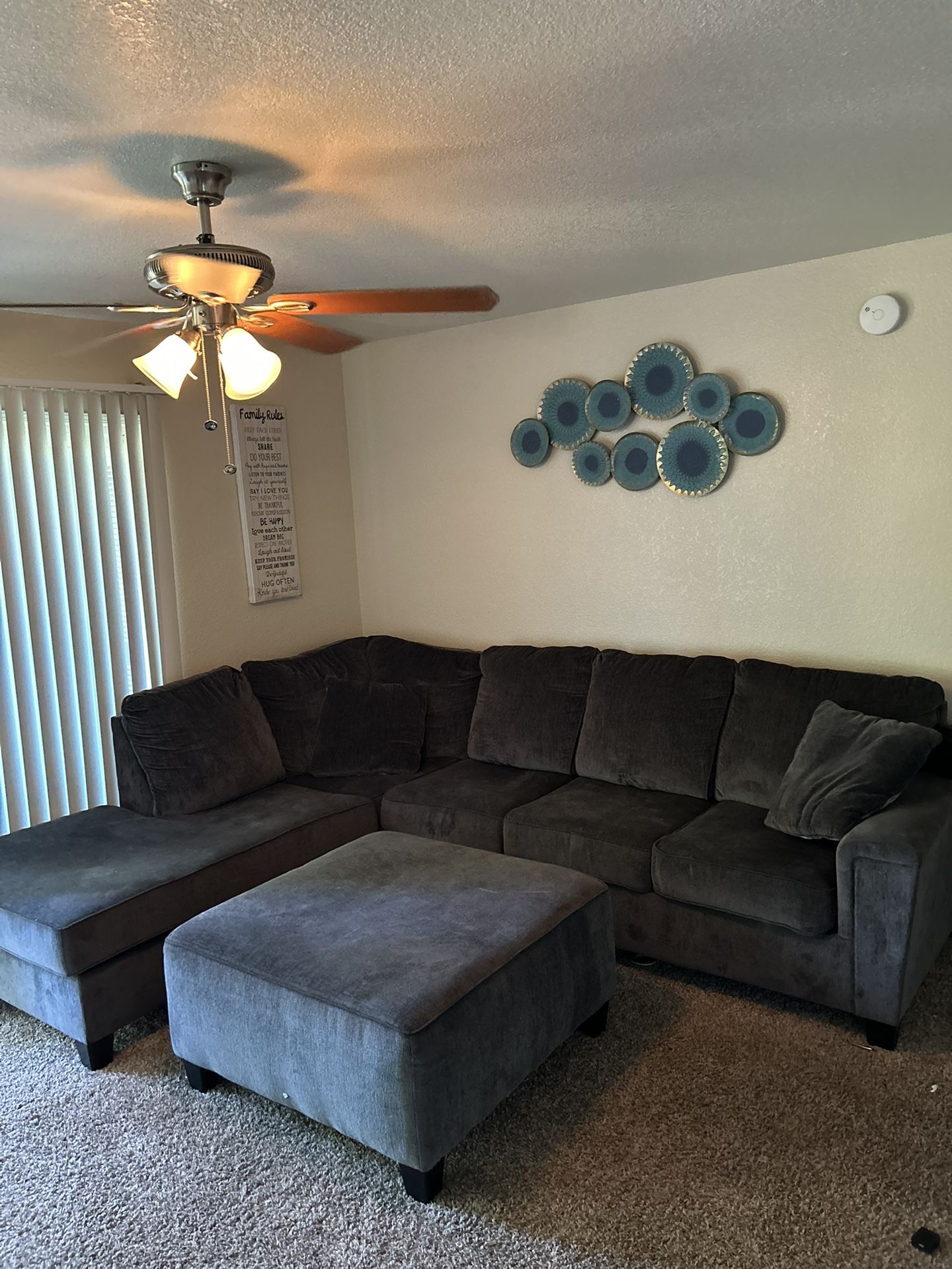 Sectional Couch And Ottoman $750 O.B.O