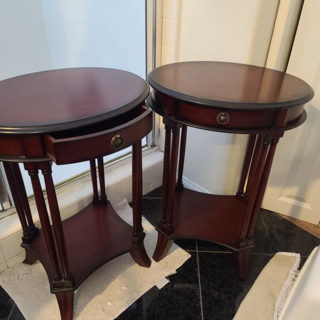 Cherry Wood End Tables
