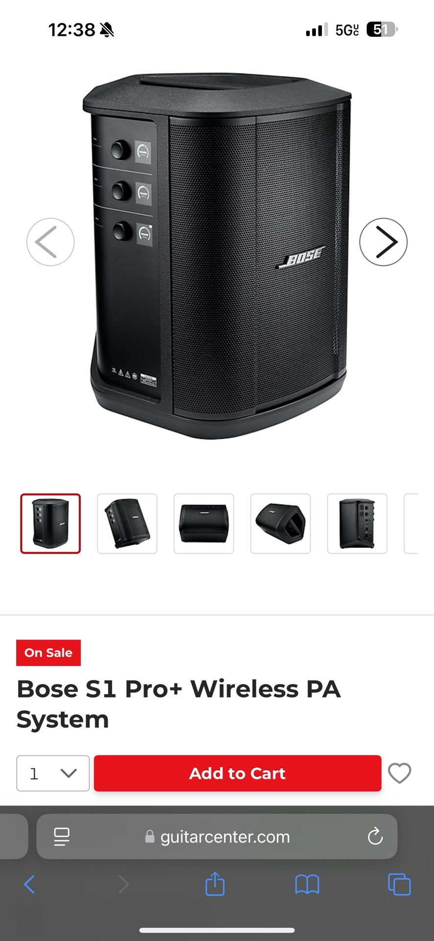 Bose S1 Pro+ Wireless PA System