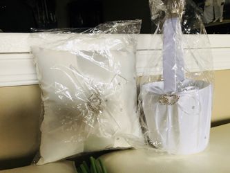 Flowergirl basket ring bearer pillow