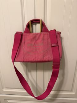 Prada Pink Canvas Shoulder Bag